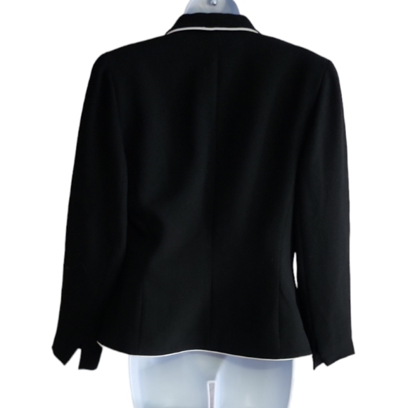 **Anne Klein Org.$375 Black Trimmed Blazer Women's 6 - Picture 4 of 8
